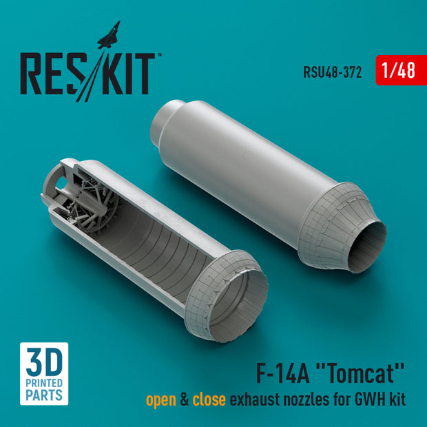 Grumman F-14A Tomcat open & close Exhaust Nozzles for GWH kit (3D Printed) Scale 1:48 ResKit RSU48-0372 for Aircraft Model Kit