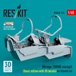 Dassault Mirage 2000B Cockpit (Basic edition with 3D Decals) for Kinetic kit (3D Printed) Scale 1:48 ResKit RSU48-0374 for Aircraft Model Kit