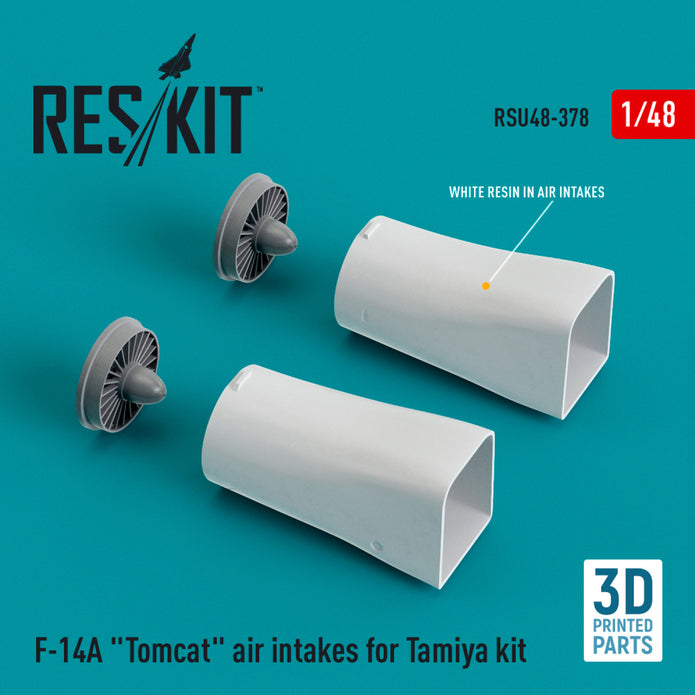 Grumman F-14A Tomcat Air Intakes for Tamiya kit (3D Printed) Scale 1:48 ResKit RSU48-0378 for Aircraft Model Kit