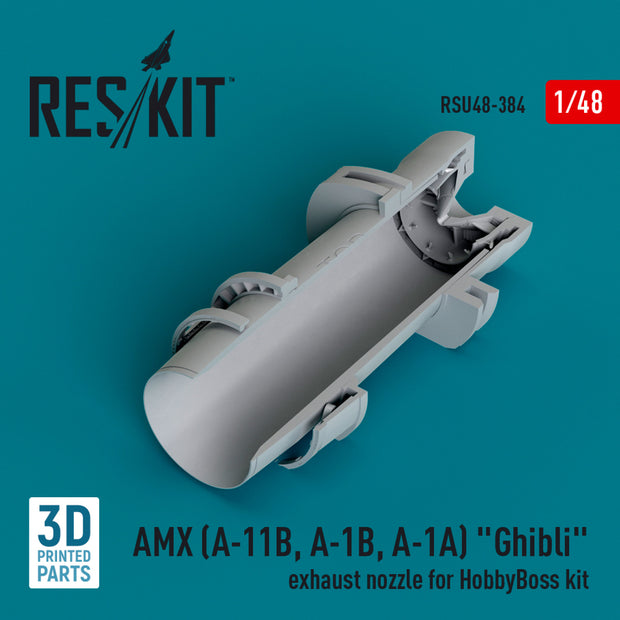 AMX (A-11B, A-1B, A-1A) Ghibli Exhaust Nozzle for HobbyBoss kit (3D Printed) Scale 1:48 ResKit RSU48-0384 for Aircraft Model Kit