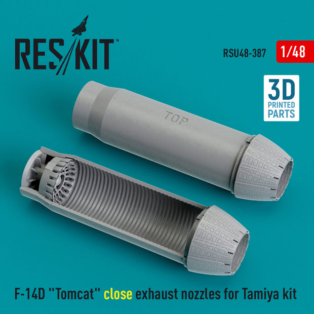 Grumman F-14D Tomcat close Exhaust Nozzles for Tamiya kit (3D Printed) Scale 1:48 ResKit RSU48-0387 for Aircraft Model Kit