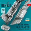 F/A-18 Hornet (A, B, C, D & CF-18) Wheel Bays for Kinetic kit (3D printed) Scale 1:48 ResKit RSU48-0388 for Aircraft Model Kit