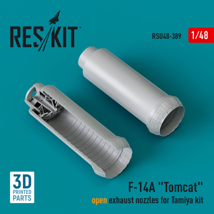 Grumman F-14A Tomcat open Exhaust Nozzles for Tamiya kit (3D Printed) Scale 1:48 ResKit RSU48-0389 for Aircraft Model Kit