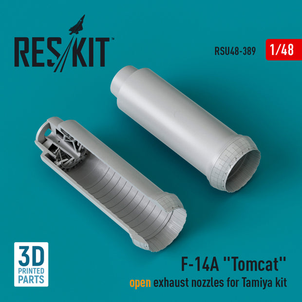 Grumman F-14A Tomcat open Exhaust Nozzles for Tamiya kit (3D Printed) Scale 1:48 ResKit RSU48-0389 for Aircraft Model Kit