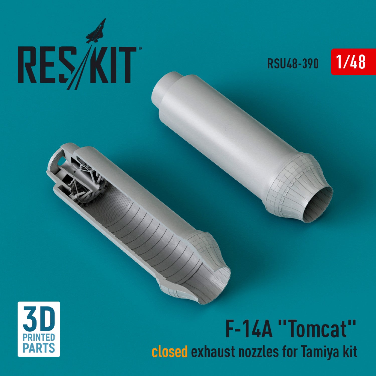 Grumman F-14A Tomcat closed Exhaust Nozzles for Tamiya kit (3D Printed) Scale 1:48 ResKit RSU48-0390 for Aircraft Model Kit