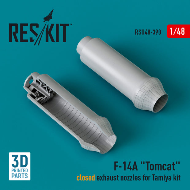 Grumman F-14A Tomcat closed Exhaust Nozzles for Tamiya kit (3D Printed) Scale 1:48 ResKit RSU48-0390 for Aircraft Model Kit