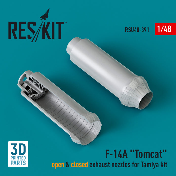 Grumman F-14A Tomcat open & closed Exhaust Nozzles for Tamiya kit (3D Printed) Scale 1:48 ResKit RSU48-0391 for Aircraft Model Kit