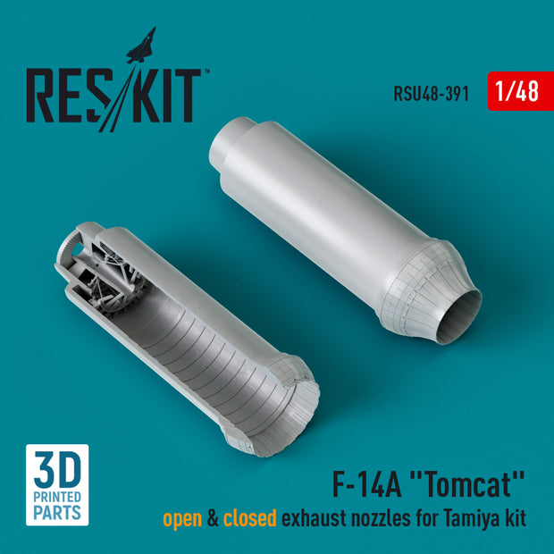 Grumman F-14A Tomcat open & closed Exhaust Nozzles for Tamiya kit (3D Printed) Scale 1:48 ResKit RSU48-0391 for Aircraft Model Kit