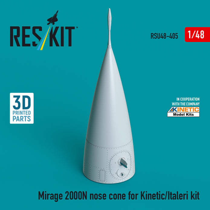 Mirage 2000N nose cone for Kinetic/Italeri kit (3D Printed) Scale 1:48 ResKit RSU48-0405