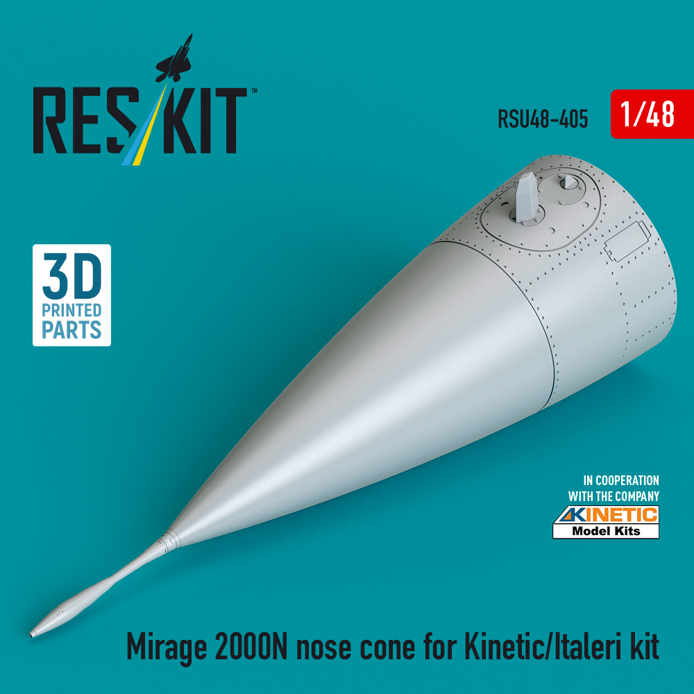 Mirage 2000N nose cone for Kinetic/Italeri kit (3D Printed) Scale 1:48 ResKit RSU48-0405