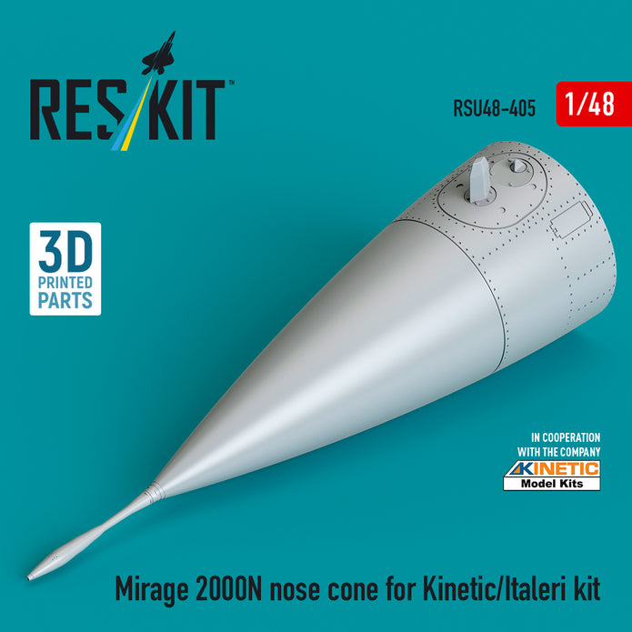 Mirage 2000N nose cone for Kinetic/Italeri kit (3D Printed) Scale 1:48 ResKit RSU48-0405