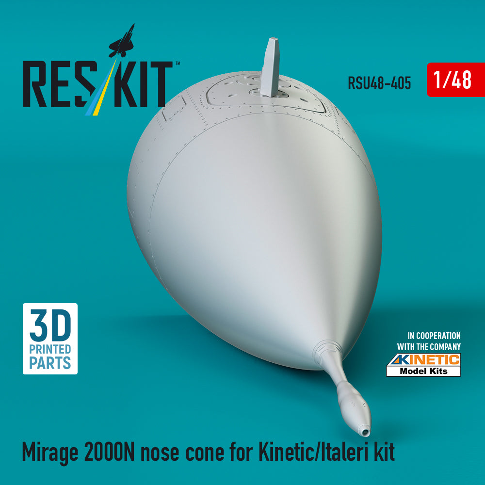 Mirage 2000N nose cone for Kinetic/Italeri kit (3D Printed) Scale 1:48 ResKit RSU48-0405