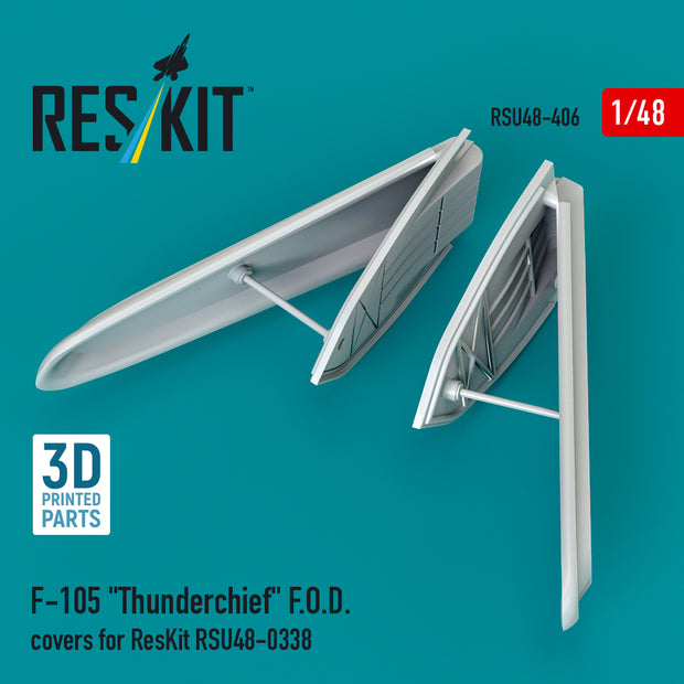 F-105 Thunderchief F.O.D. covers for ResKit RSU48-0338 (3D Printed) Scale 1:48 ResKit RSU48-0406