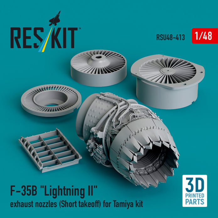 Lockheed Martin F-35B Lightning II Exhaust Nozzle (Short takeoff) for Tamiya kit (3D printed) Scale 1:48 ResKit RSU48-0413 for Aircraft Model Kit