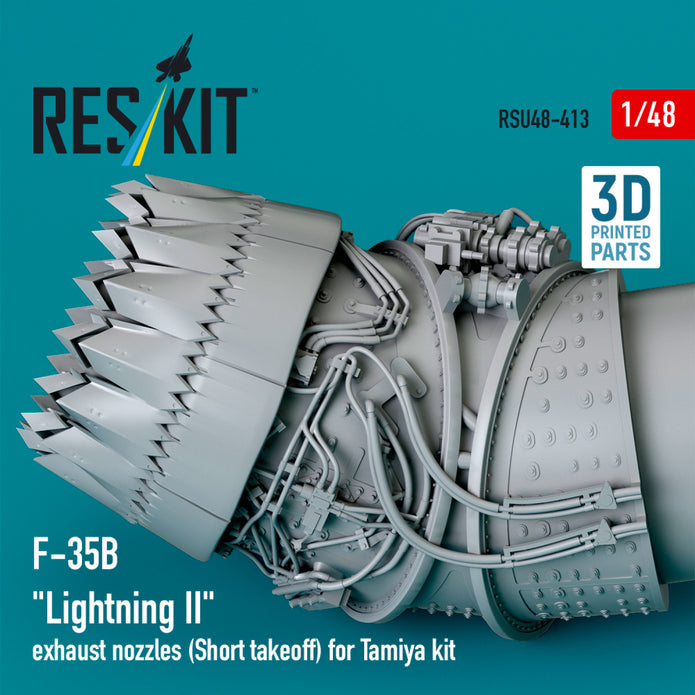 Lockheed Martin F-35B Lightning II Exhaust Nozzle (Short takeoff) for Tamiya kit (3D printed) Scale 1:48 ResKit RSU48-0413 for Aircraft Model Kit