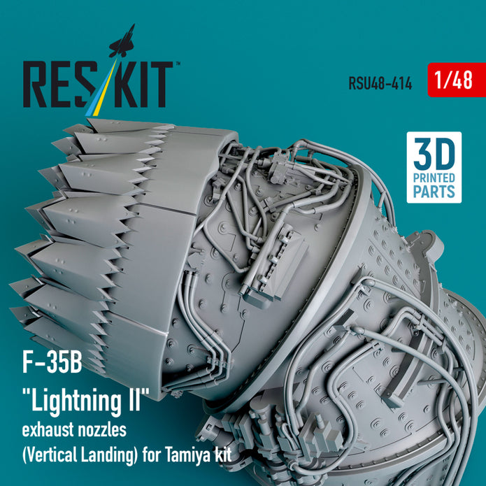 Lockheed Martin F-35B Lightning II Exhaust Nozzles (Vertical Landing) for Tamiya kit (3D printed) Scale 1:48 ResKit RSU48-0414 for Aircraft Model Kit