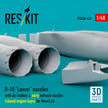 Rockwell B-1B Lancer Nacelles With Air Intakes & Early Exhaust Nozzles (Closed Engine Bays) for Revell kit (3D Printed) Scale 1:48 ResKit RSU48-0423