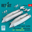 Rockwell B-1B Lancer Nacelles with Air Intakes & late Exhaust Nozzles (type 1) (Closed Engine Bays) for Revell kit (3D Printed) Scale 1:48 ResKit RSU48-0426