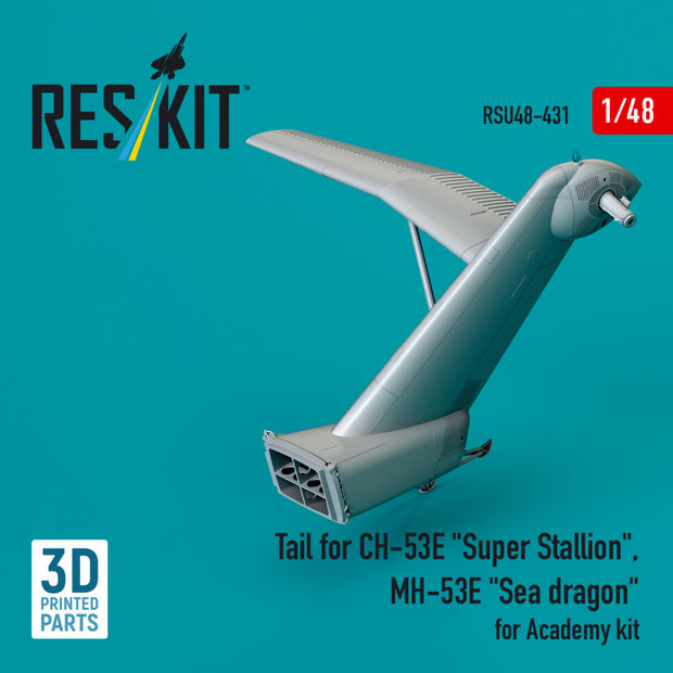 Tail for Sikorsky CH-53E Super Stallion, MH-53E Sea Dragon for Academy kit (3D printed) Scale 1:48 ResKit RSU48-0431