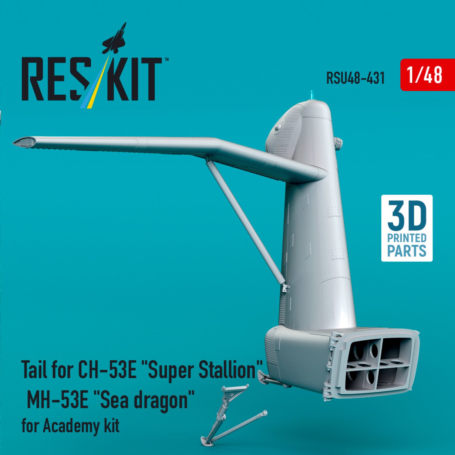 Tail for Sikorsky CH-53E Super Stallion, MH-53E Sea Dragon for Academy kit (3D printed) Scale 1:48 ResKit RSU48-0431