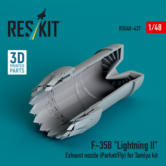 Lockheed Martin F-35B Lightning II Exhaust Nozzle (Parked/Fly) for Tamiya kit (3D printed) Scale 1:48 ResKit RSU48-0437 for Aircraft Model Kit