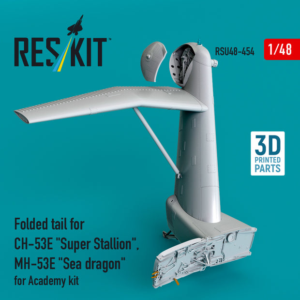 Folded Tail for Sikorsky CH-53E Super Stallion, MH-53E Sea Dragon for Academy kit (3D printed) Scale 1:48 ResKit RSU48-0454