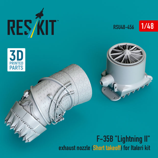 Lockheed Martin F-35B Lightning II Exhaust Nozzle (Short takeoff) for Italeri kit (3D printed) Scale 1:48 ResKit RSU48-0456 for Aircraft Model Kit