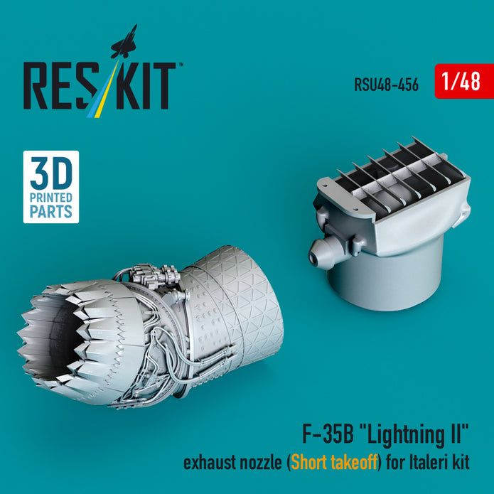 Lockheed Martin F-35B Lightning II Exhaust Nozzle (Short takeoff) for Italeri kit (3D printed) Scale 1:48 ResKit RSU48-0456 for Aircraft Model Kit