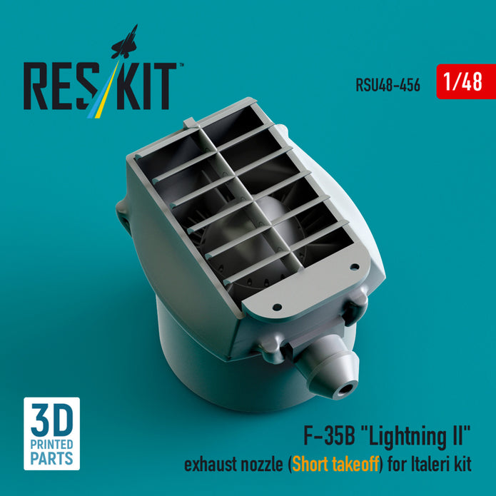 Lockheed Martin F-35B Lightning II Exhaust Nozzle (Short takeoff) for Italeri kit (3D printed) Scale 1:48 ResKit RSU48-0456 for Aircraft Model Kit