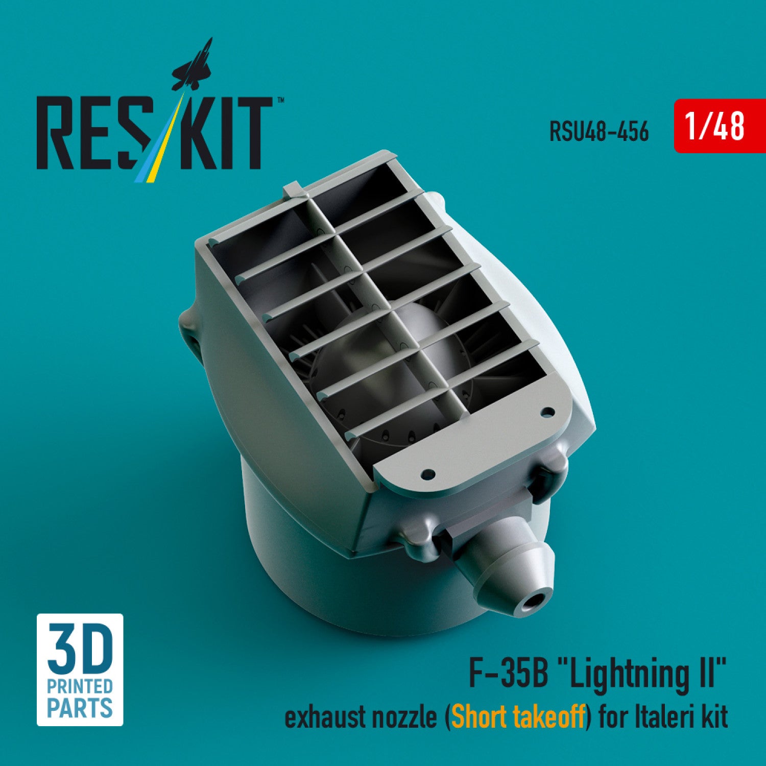 Lockheed Martin F-35B Lightning II Exhaust Nozzle (Short takeoff) for Italeri kit (3D printed) Scale 1:48 ResKit RSU48-0456 for Aircraft Model Kit