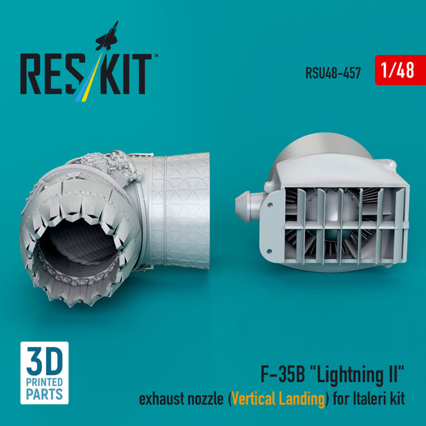 Lockheed Martin F-35B Lightning Exhaust Nozzle (Vertical Landing) for Italeri kit (3D printed)(1/48) Scale 1:48 ResKit RSU48-0457 for Aircraft Model Kit