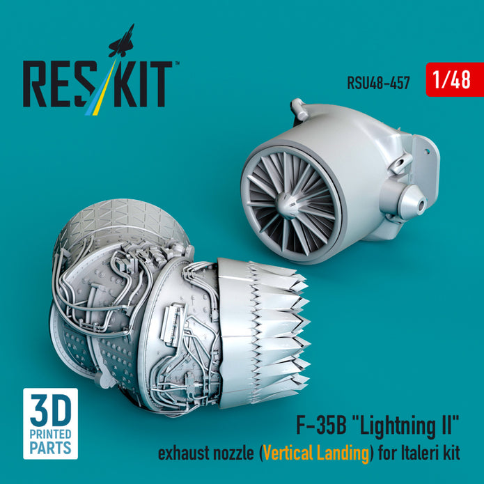 Lockheed Martin F-35B Lightning Exhaust Nozzle (Vertical Landing) for Italeri kit (3D printed)(1/48) Scale 1:48 ResKit RSU48-0457 for Aircraft Model Kit