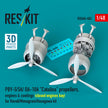 PBY-5/5A/ OA-10A Catalina propellers, engines & cowlings (closed engines bay) for Revell/Monogram/Hasegawa kit (3D Printed) Scale 1:48 ResKit RSU48-0483