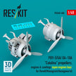 PBY-5/5A/ OA-10A Catalina propellers, engines & cowlings (open engines bay) for Revell/Monogram/Hasegawa kit (3D Printed) Scale 1:48 ResKit RSU48-0484