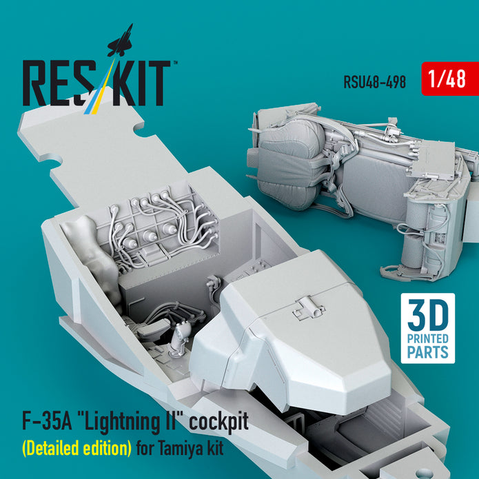 F-35A Lightning II cockpit (Detailed edition) for Tamiya kit (3D Printed) Scale 1:48 ResKit RSU48-0498