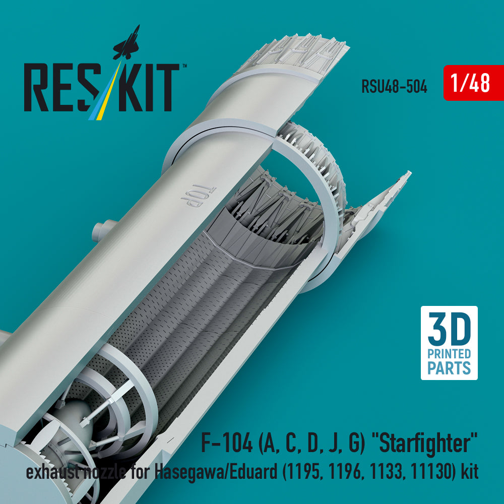 F-104 (A, C, D, J, G) Starfighter exhaust nozzle for Hasegawa/Eduard (1195, 1196, 1133, 11130) kit (3D Printed) Scale 1:48 ResKit RSU48-0504