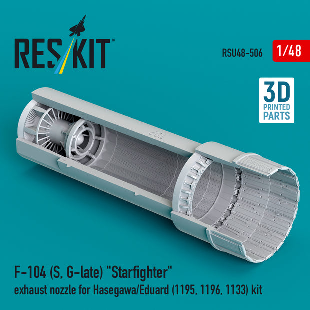 F-104 (S, G-late) Starfighter exhaust nozzle for Hasegawa/Eduard (1195, 1196, 1133) kit (3D Printed) Scale 1:48 ResKit RSU48-0506