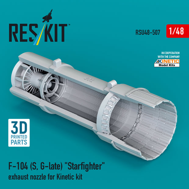 F-104 (S, G-late) Starfighter exhaust nozzle for Kinetic kit (3D Printed) Scale 1:48 ResKit RSU48-0507