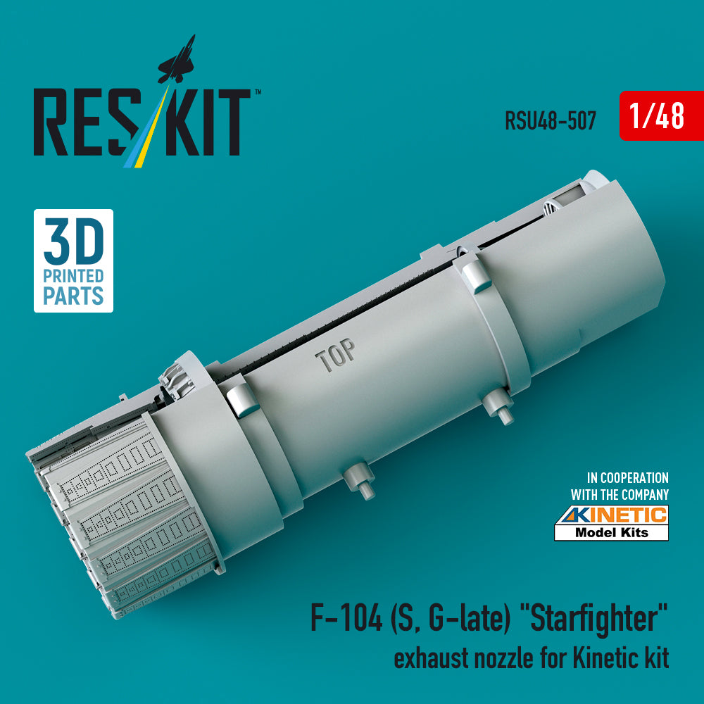 F-104 (S, G-late) Starfighter exhaust nozzle for Kinetic kit (3D Printed) Scale 1:48 ResKit RSU48-0507