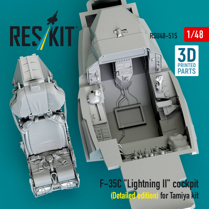 F-35C Lightning II cockpit (Detailed edition) for Tamiya kit (3D Printed) Scale 1:48 ResKit RSU48-0515