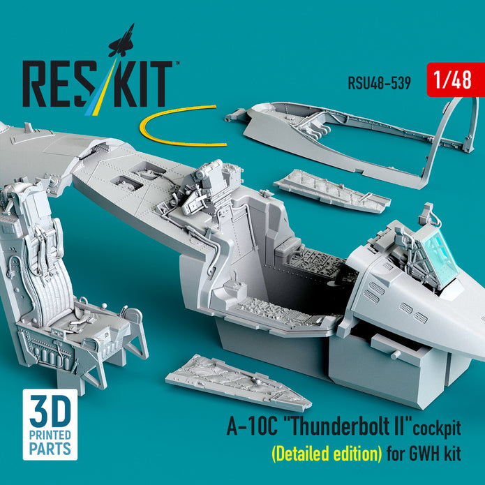 A-10C Thunderbolt II cockpit (Detailed edition) for GWH kit (3D Printed) Scale 1:48 ResKit RSU48-0539