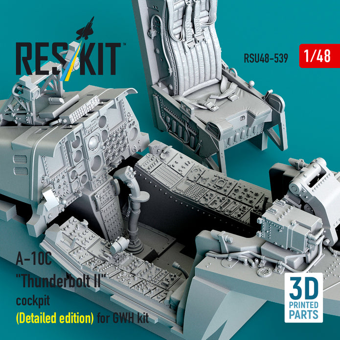 A-10C Thunderbolt II cockpit (Detailed edition) for GWH kit (3D Printed) Scale 1:48 ResKit RSU48-0539