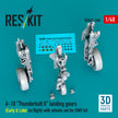 A-10 Thunderbolt II landing gears (Early & Late) (in flight) with wheels set for GWH kit (3D Printed) Scale 1:48 ResKit RSU48-0540