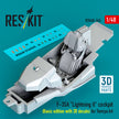 F-35A Lightning II cockpit (Basic edition with 3D decals) for Tamiya kit (3D Printed) Scale 1:48 ResKit RSU48-0545
