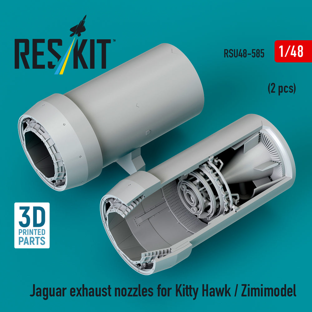 Jaguar exhaust nozzles for Kitty Hawk / Zimimodel (3D Printed) Scale 1:48 ResKit RSU48-0585