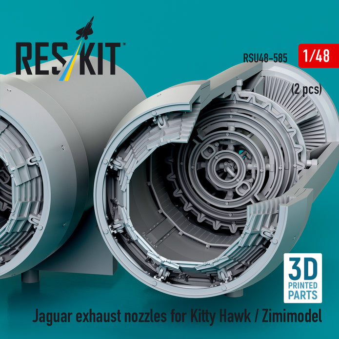 Jaguar exhaust nozzles for Kitty Hawk / Zimimodel (3D Printed) Scale 1:48 ResKit RSU48-0585