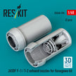 JASDF F-1 / T-2 exhaust nozzles for Hasegawa kit (3D Printed) Scale 1:48 ResKit RSU48-0594