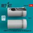 JASDF F-1 / T-2 exhaust nozzles for Hasegawa kit (3D Printed) Scale 1:48 ResKit RSU48-0594