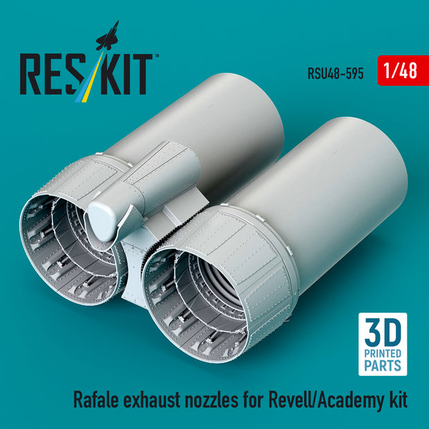 Rafale exhaust nozzles for Revell/Academy kit (3D Printed) Scale 1:48 ResKit RSU48-0595