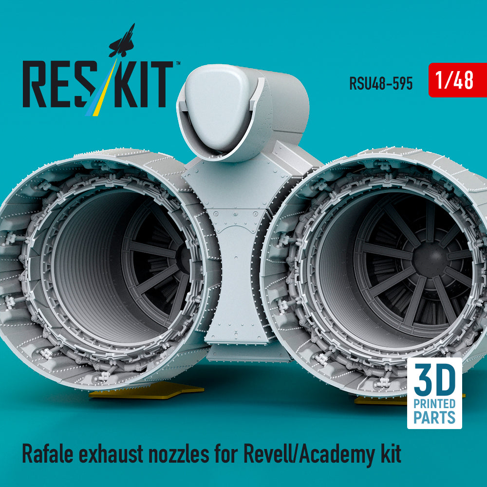 Rafale exhaust nozzles for Revell/Academy kit (3D Printed) Scale 1:48 ResKit RSU48-0595